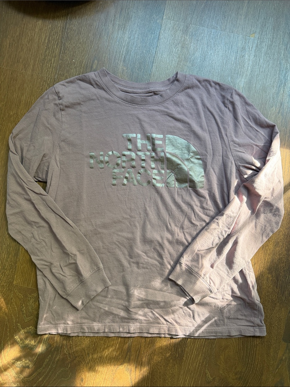 The North Face Long-Sleeve Logo Tee in Dusty Mauve